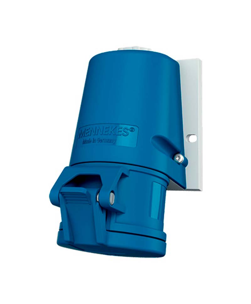 Toma-visible-32AMP-2P+T-250V-azul-6H-IP44-libre-de-halogeno